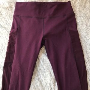 Fabletics burgandy leggings